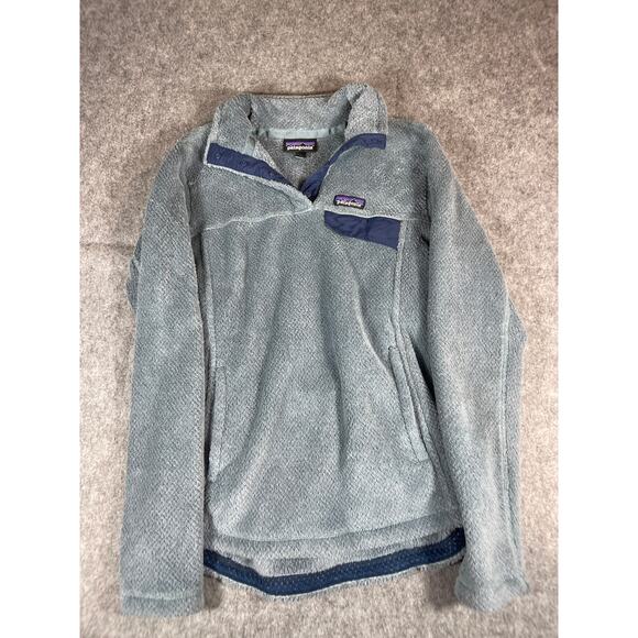 Patagonia Sweaters - Patagonia Re Tool Sweater Jacket Womens M Blue Snap T Polartec Fleece Gorpcore